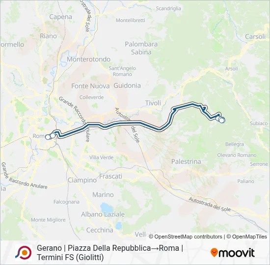 COTRAL Bus Line Map
