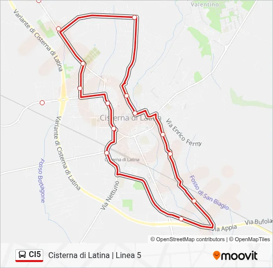 CI5 Bus Line Map