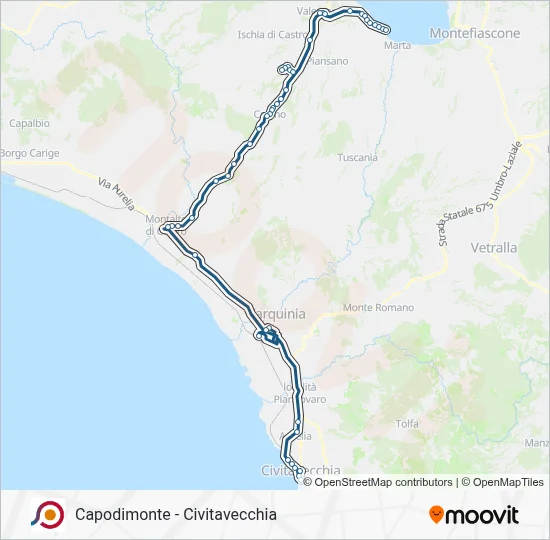 COTRAL Bus Line Map