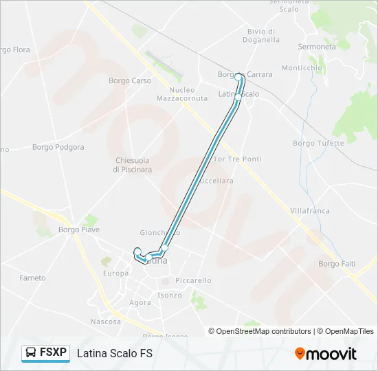 FSXP Bus Line Map