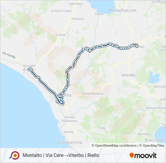 COTRAL Bus Line Map