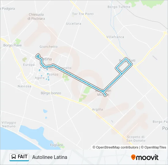 FAIT Bus Line Map