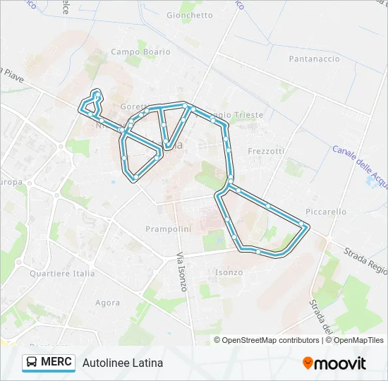 MERC Bus Line Map