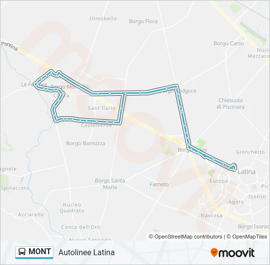 MONT Bus Line Map
