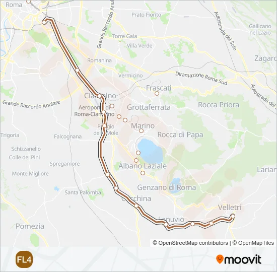 FL4 Train Line Map
