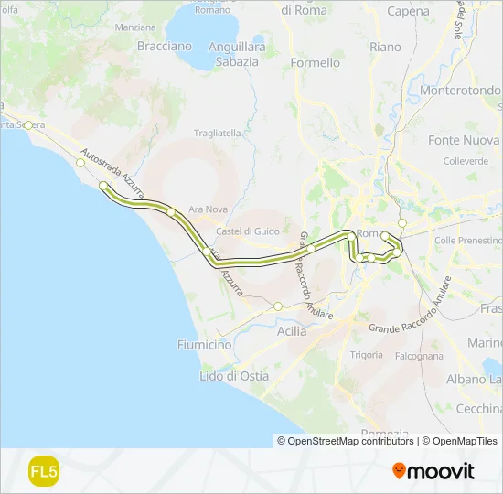 FL5 Train Line Map