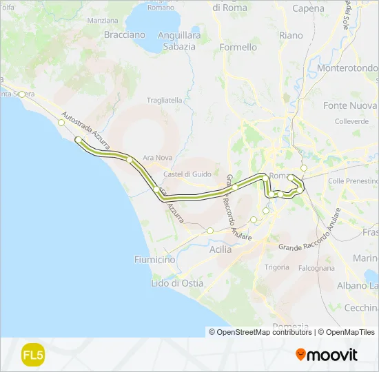 FL5 Train Line Map
