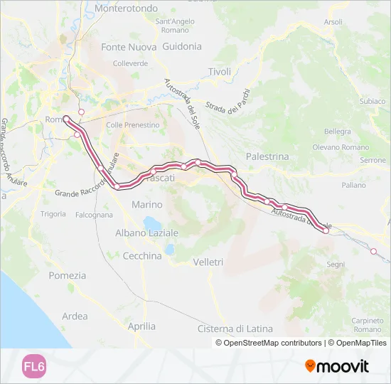 FL6 Train Line Map