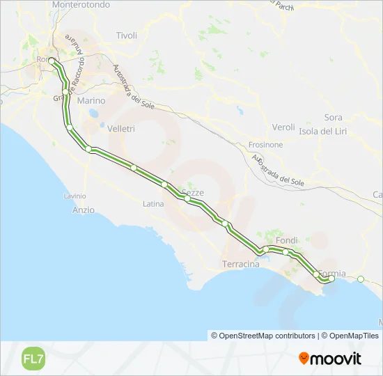 FL7 Train Line Map