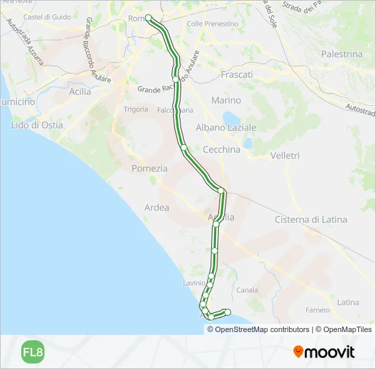 FL8 Train Line Map