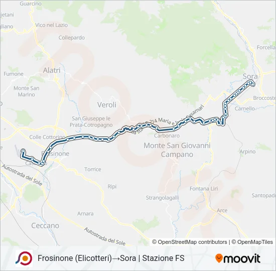 COTRAL Bus Line Map