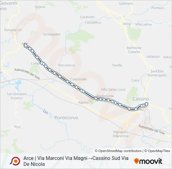 COTRAL Bus Line Map