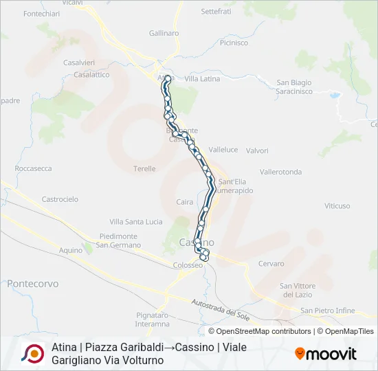 COTRAL Bus Line Map