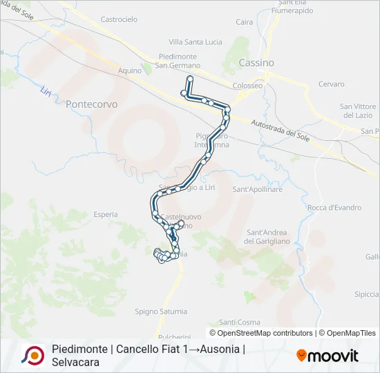 COTRAL Bus Line Map