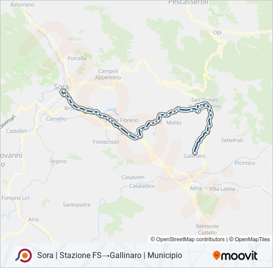 COTRAL bus Line Map