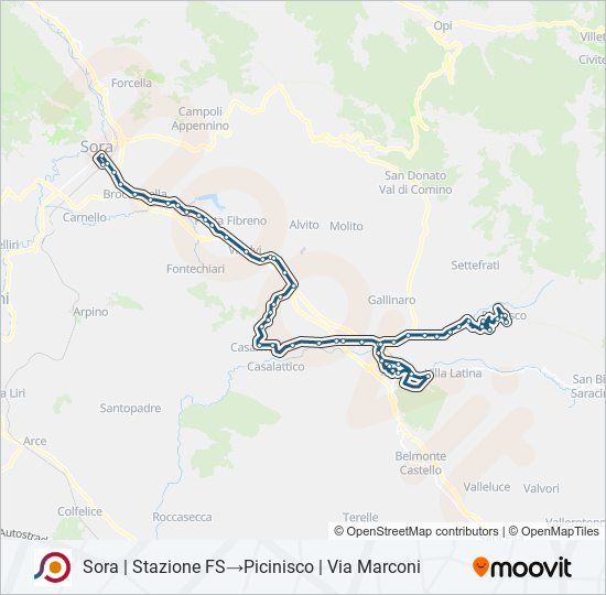 COTRAL bus Line Map