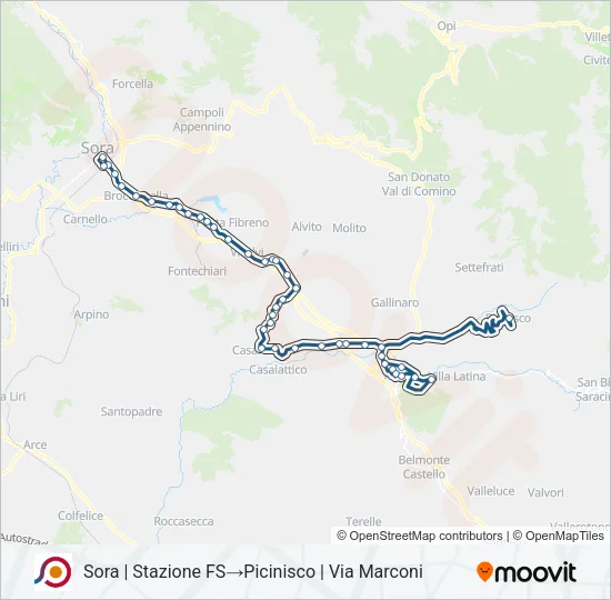 COTRAL Bus Line Map