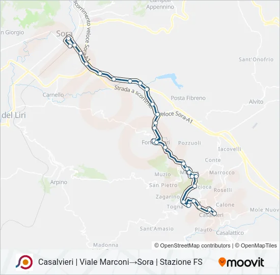 COTRAL Bus Line Map