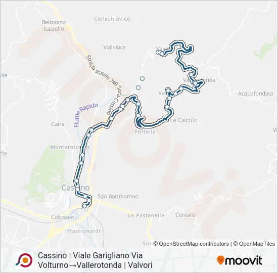 COTRAL Bus Line Map