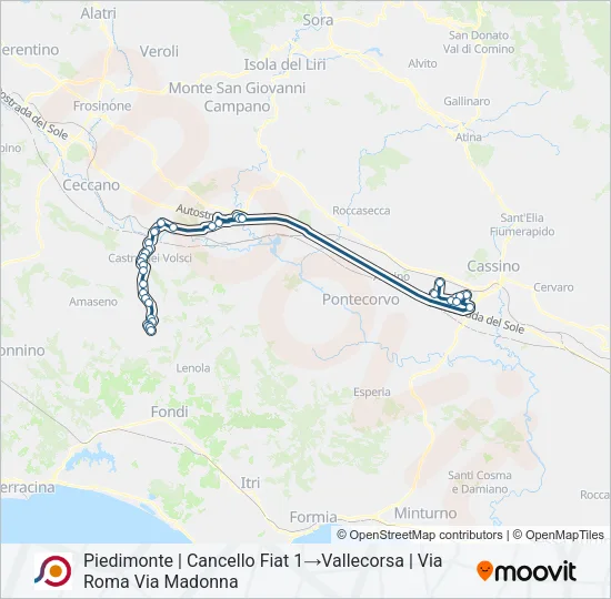 COTRAL Bus Line Map