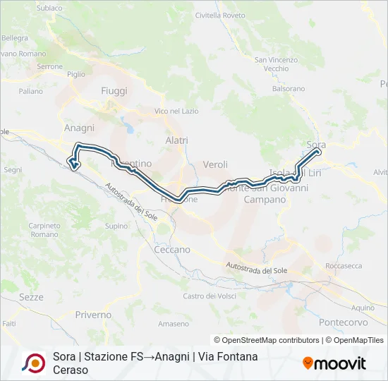 COTRAL Bus Line Map