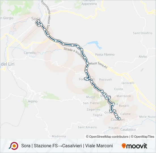 COTRAL Bus Line Map