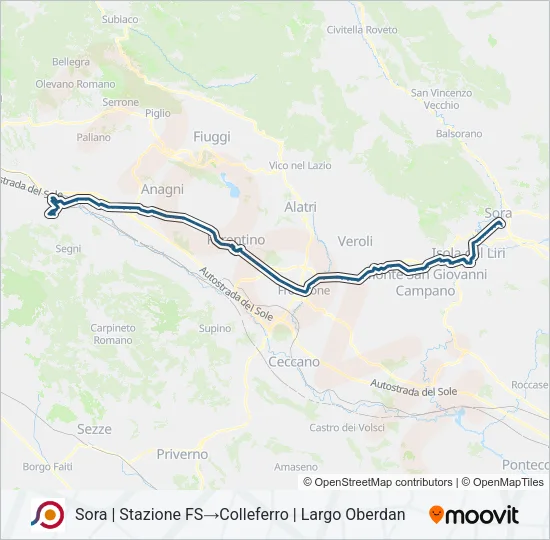COTRAL Bus Line Map