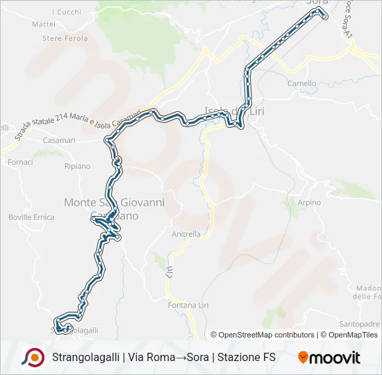 COTRAL Bus Line Map