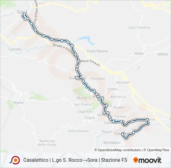 COTRAL Bus Line Map
