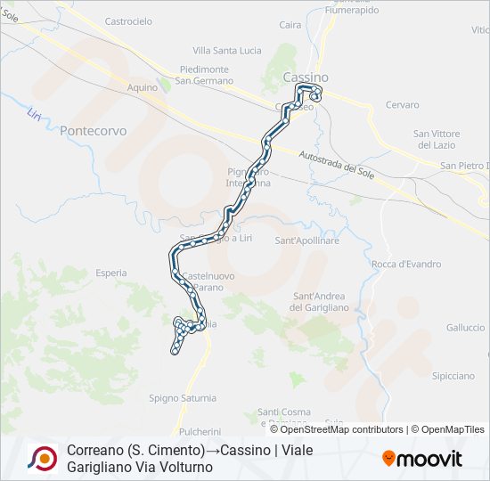 COTRAL bus Line Map