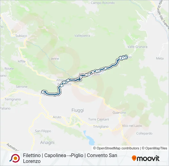 COTRAL Bus Line Map