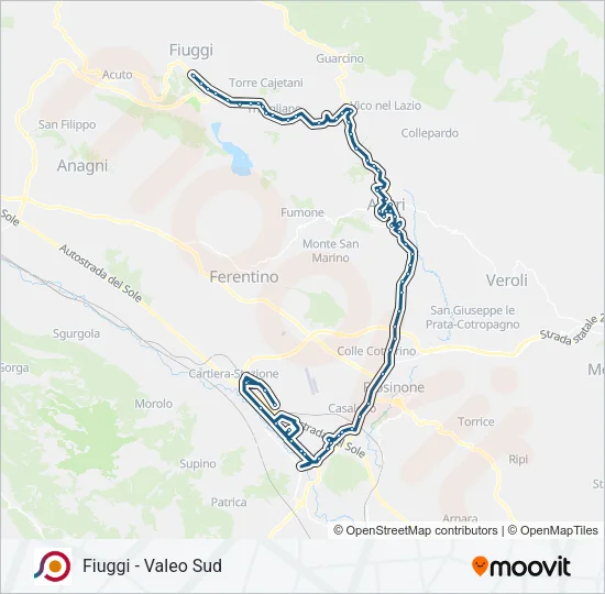 COTRAL Bus Line Map