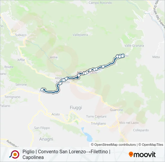 COTRAL Bus Line Map