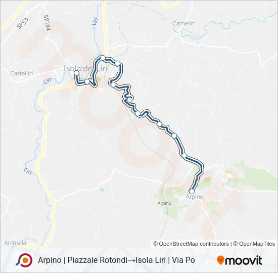 COTRAL Bus Line Map