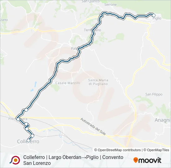 COTRAL Bus Line Map