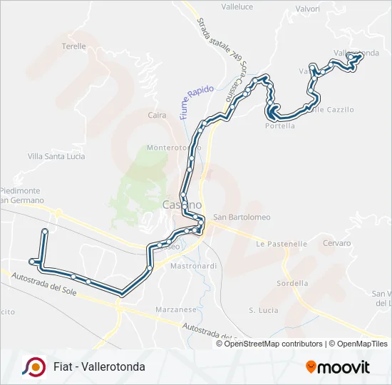 COTRAL Bus Line Map