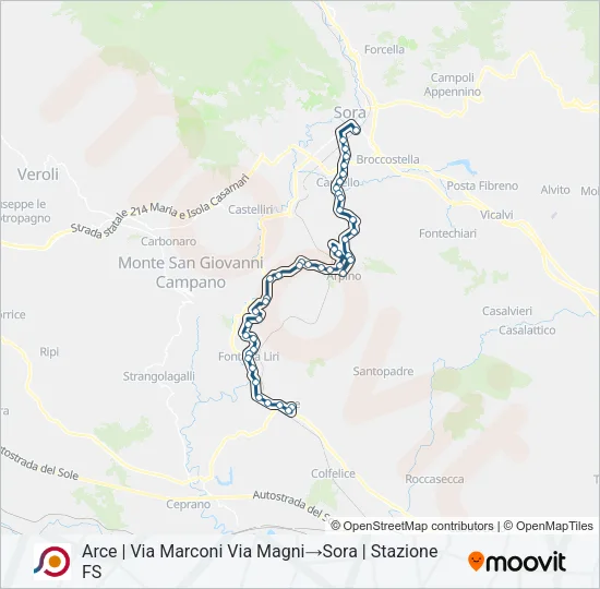 COTRAL Bus Line Map
