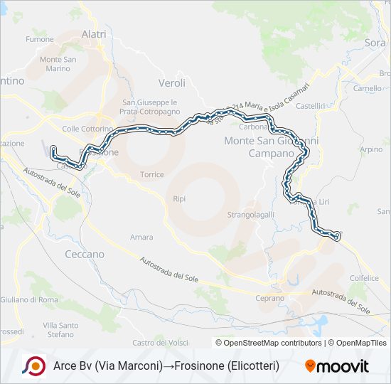 COTRAL bus Line Map