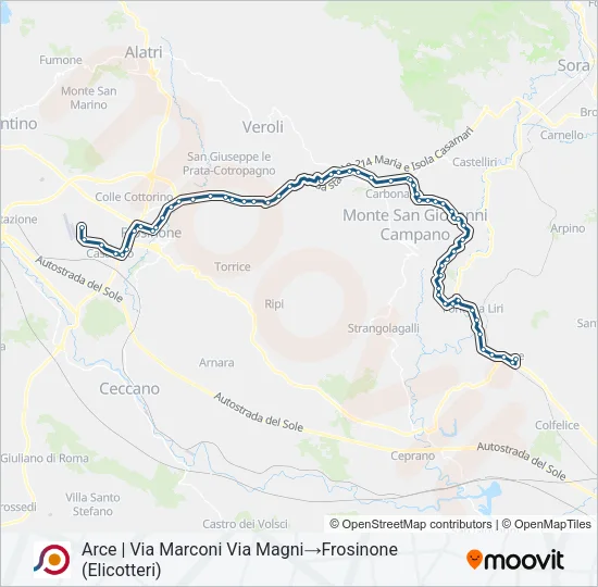 COTRAL Bus Line Map
