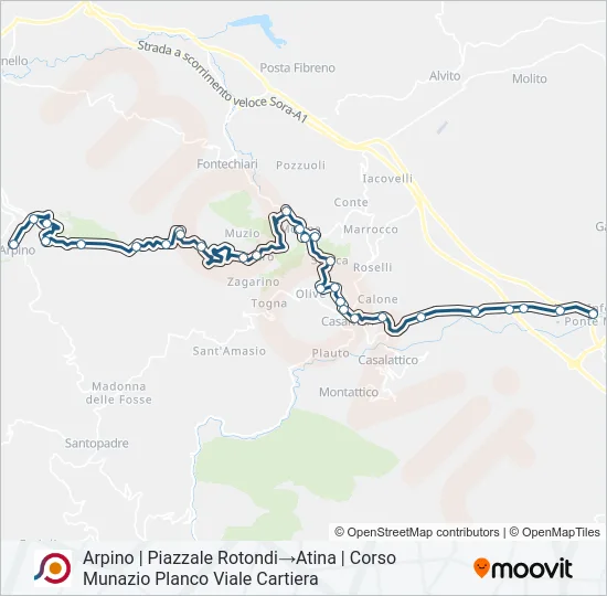 COTRAL Bus Line Map