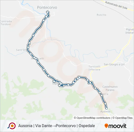 COTRAL Bus Line Map