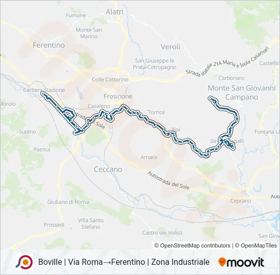 COTRAL Bus Line Map