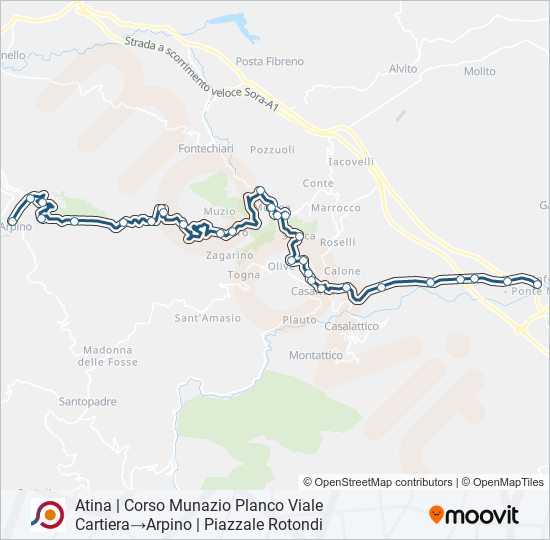 COTRAL bus Line Map