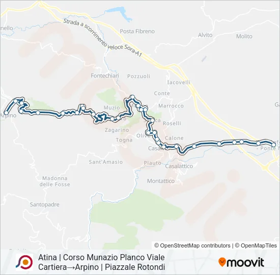 COTRAL Bus Line Map