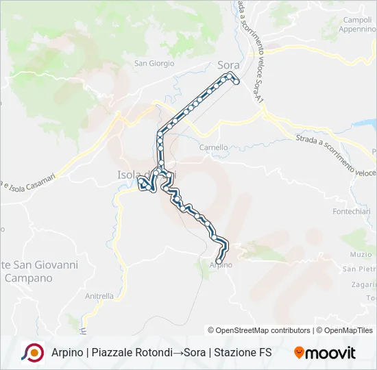 COTRAL Bus Line Map
