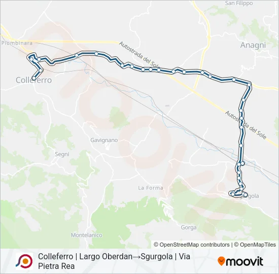 COTRAL Bus Line Map