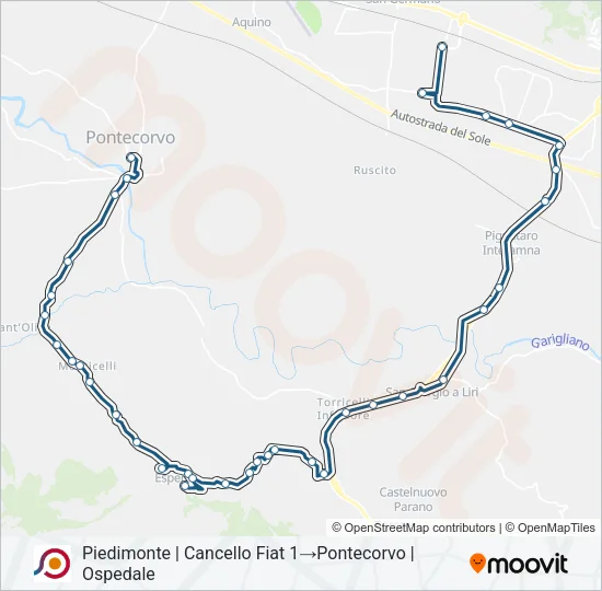 COTRAL Bus Line Map
