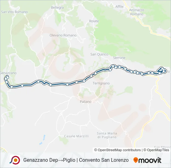 COTRAL Bus Line Map