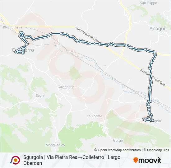 COTRAL Bus Line Map