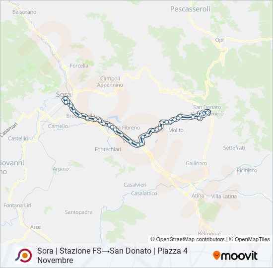 COTRAL bus Line Map